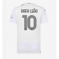 Fotballdrakt Dame AC Milan Rafael Leao #10 Bortedrakt 2023-24 Kortermet